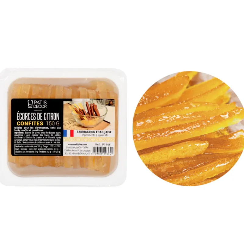 Cerf Dellier Ecorces de citron confites 150 g