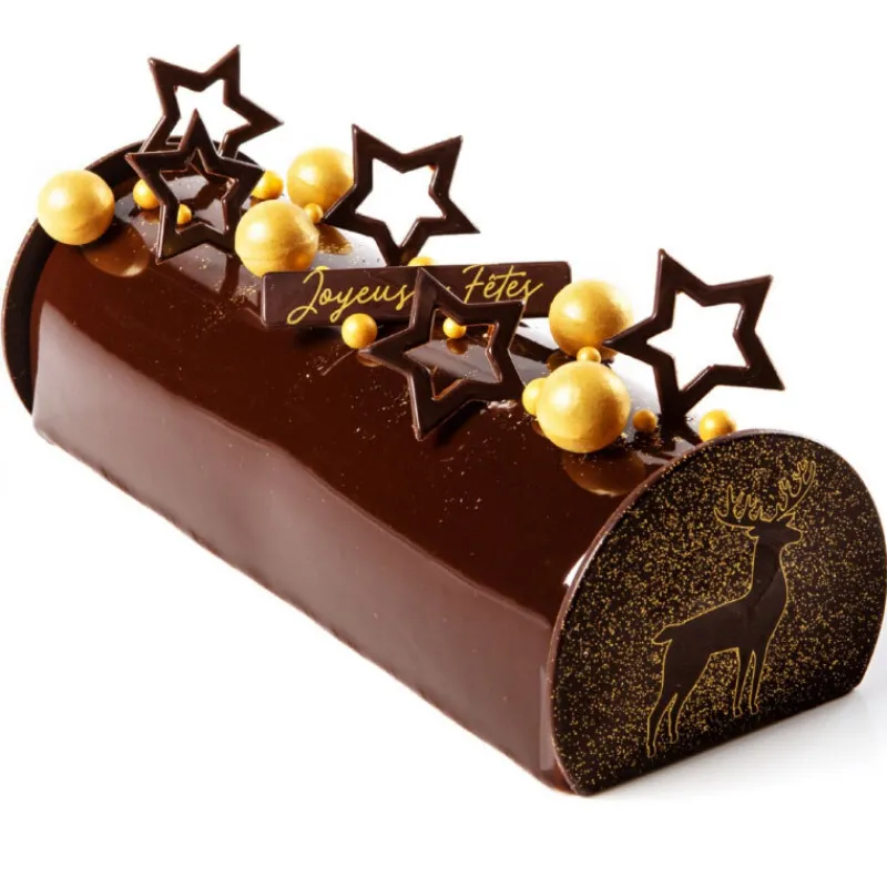 Cerf Dellier Embouts de bûches chocolat silhouette renne (x40)