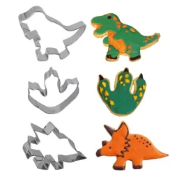 Cerf Dellier Emporte-pièce Dinosaures assortis (x3)