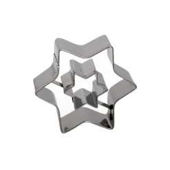 Cerf Dellier Emporte-pièce double Etoile inox 5 cm