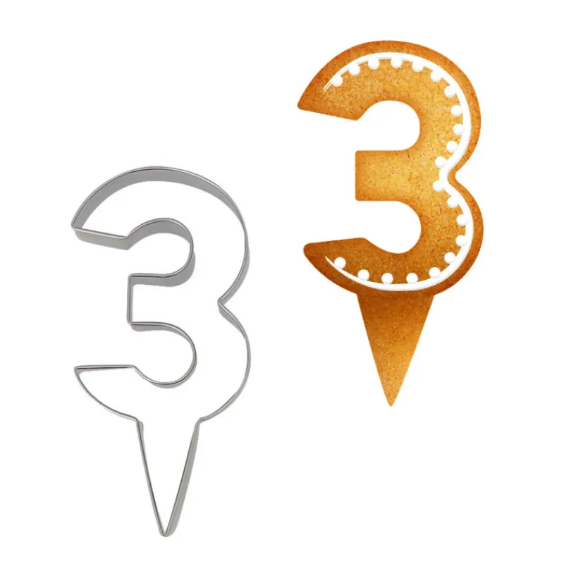 Cerf Dellier Emporte-pièces cake topper "3"