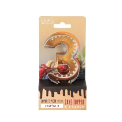 Cerf Dellier Emporte-pièces cake topper "3"