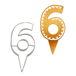 Cerf Dellier Emporte-pièces cake topper "6"