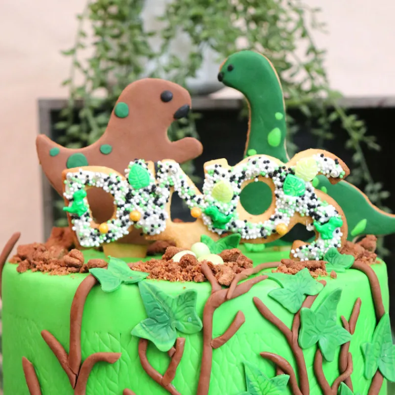 Cerf Dellier Emporte-pièces cake toppers thème dinosaures (lot de 3)