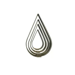 Cerf Dellier Emporte-pièces gouttes d'eau (x 4)