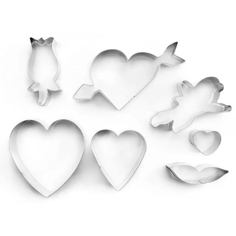 Cerf Dellier Emporte-pièces Saint Valentin assortis (x 7)