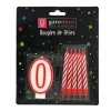 Cerf Dellier Ensemble 10 bougies et 1 bougie chiffre 0