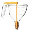 Cerf Dellier Entonnoir gradué à piston copolyester transparent avec support et 4 douilles - 1,5 L