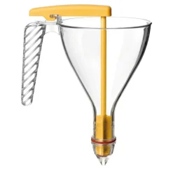 Cerf Dellier Entonnoir gradué à piston copolyester transparent avec support et 1 douille - 0,75 L