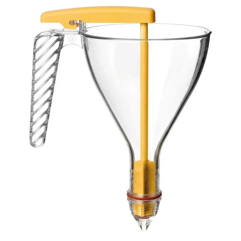 Cerf Dellier Entonnoir gradué à piston copolyester transparent avec support et 1 douille - 0,75 L