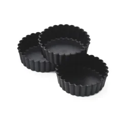 Cerf Dellier Exoglass 12 tourtières cannelées 10 cm