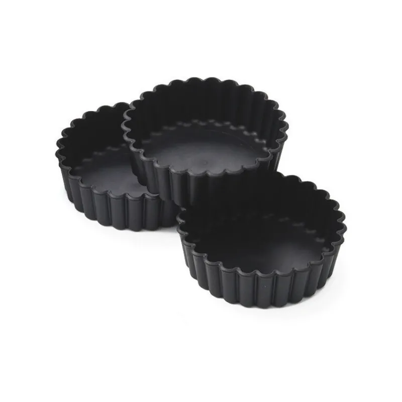 Cerf Dellier Exoglass 12 tourtières cannelées 10 cm