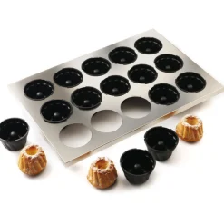 Cerf Dellier Exoglass plaque inox de 15 kouglofs 9 cm