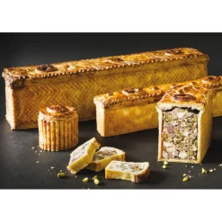 Cerf Dellier Exopan pâté en croûte long à chevrons 30x8,5x8,5 cm