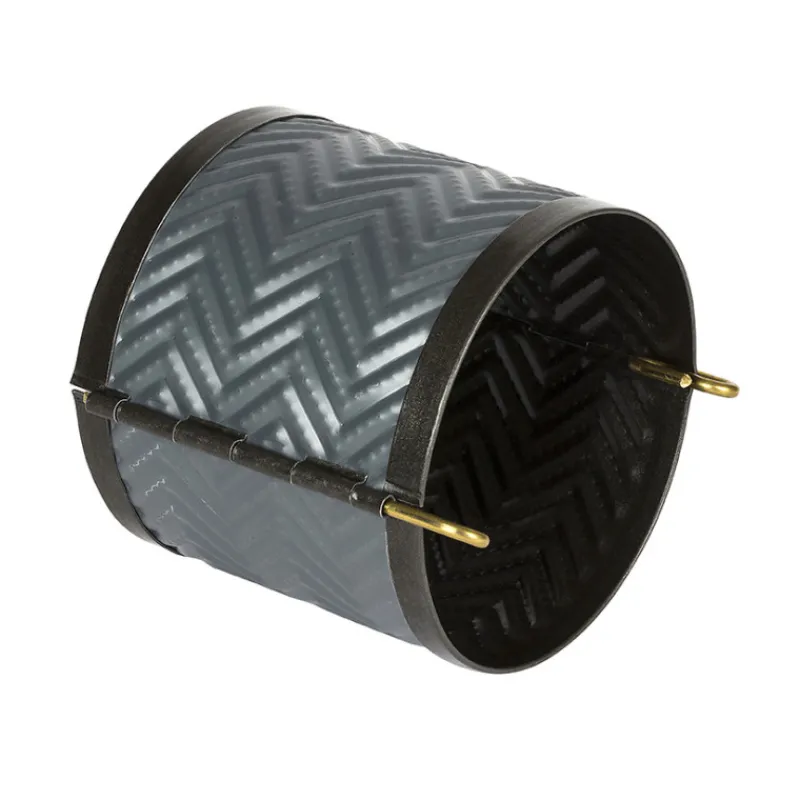 Cerf Dellier Exopan pâté en croûte rond à chevrons hauteur 9 cm diamètre 20 cm