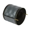 Cerf Dellier Exopan pâté en croûte rond à chevrons hauteur 9 cm diamètre 10 cm