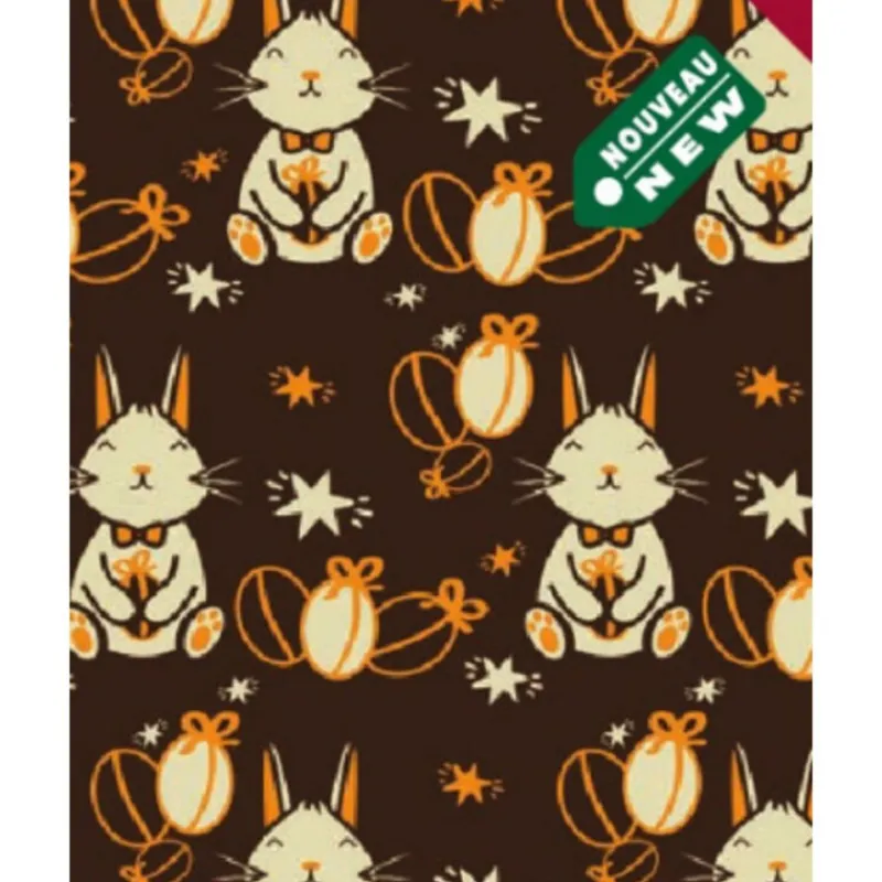 Cerf Dellier Feuilles transfert chocolat Lapin (x10)
