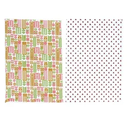 Cerf Dellier Feuilles transfert Scandinave et Coeurs assorties (x4)