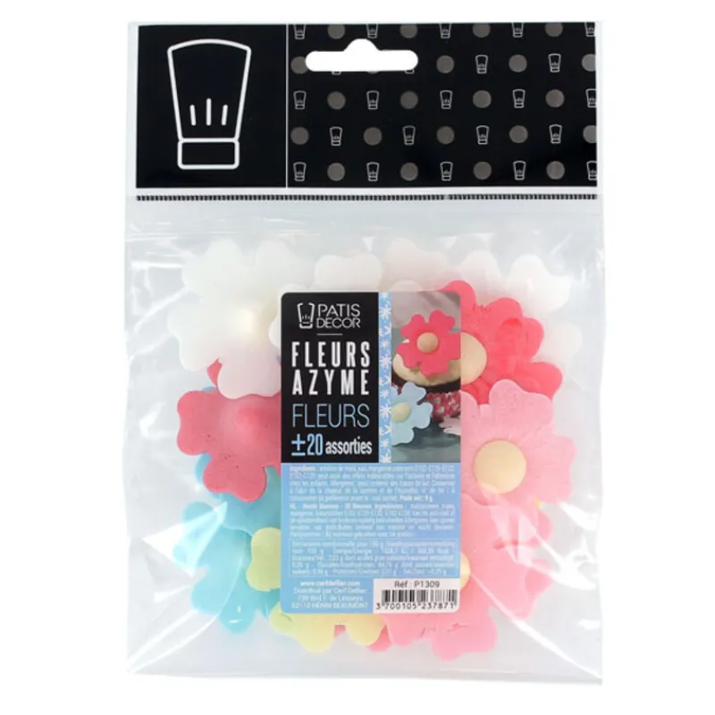 Cerf Dellier Fleurs assorties en azyme x20