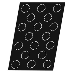 Cerf Dellier Flexipan 60x40 plaque de 18 bavarois 8 côtes 7,8x3,5 cm