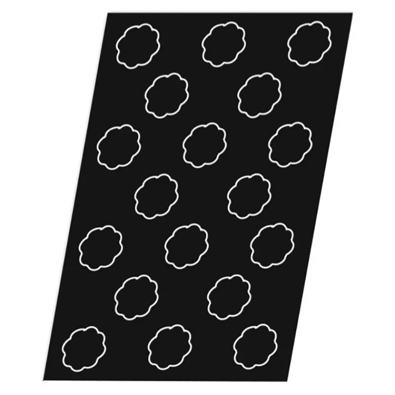 Cerf Dellier Flexipan 60x40 plaque de 18 bavarois 8 côtes 7,8x3,5 cm