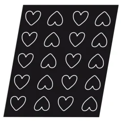 Cerf Dellier Flexipan 60x40 plaque de 20 coeurs 6,5x6 cm