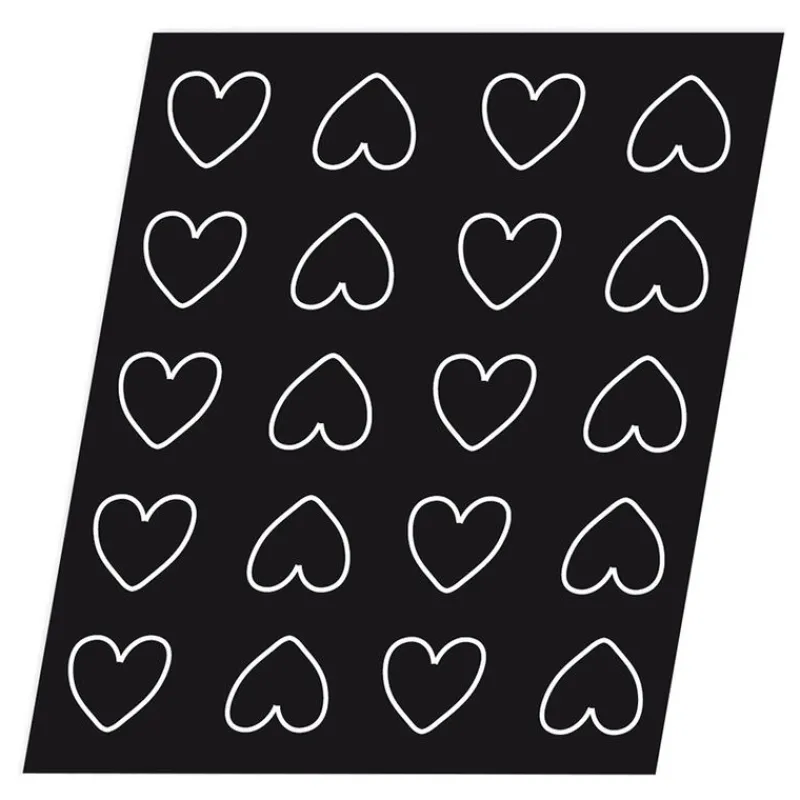 Cerf Dellier Flexipan 60x40 plaque de 20 coeurs 6,5x6 cm