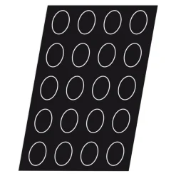 Cerf Dellier Flexipan 60x40 plaque de 56 demi oeuf 55x35 mm