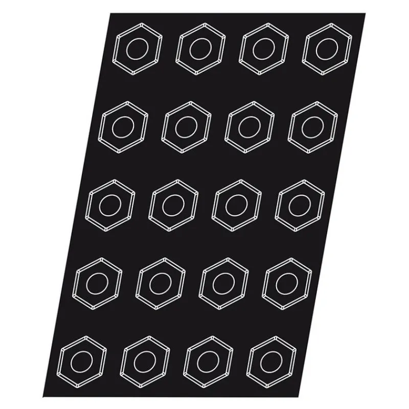 Cerf Dellier Flexipan 60x40 plaque de 20 hexagones 8 cm