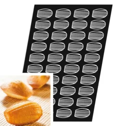 Cerf Dellier Flexipan 60x40 plaque de 40 madeleines 7,8x4,7 cm