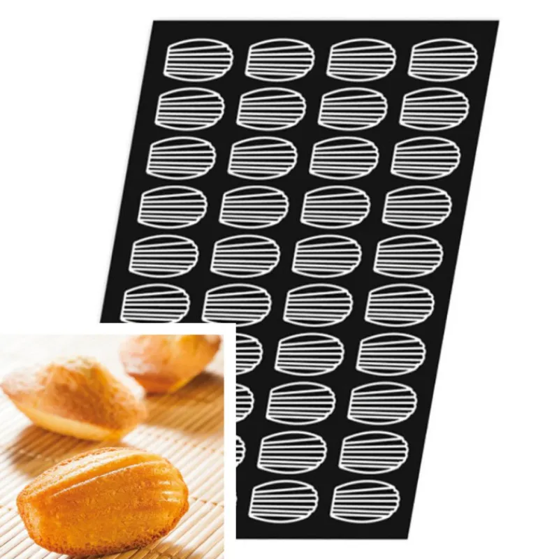 Cerf Dellier Flexipan 60x40 plaque de 40 madeleines 7,8x4,7 cm