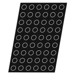 Cerf Dellier Flexipan 60x40 plaque de 54 mini-cylindres 3,8 cm