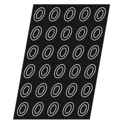 Cerf Dellier Flexipan 60x40 plaque de 60 mini-savarins ovales 4x3 cm