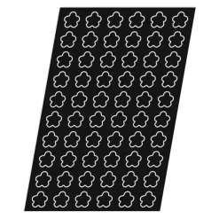 Cerf Dellier Flexipan 60x40 plaque de 60 mini-charlottes 3,5x1,5 cm