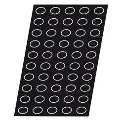 Cerf Dellier Flexipan 60x40 plaque de 50 mini-ondulos 5x3,5x2 cm