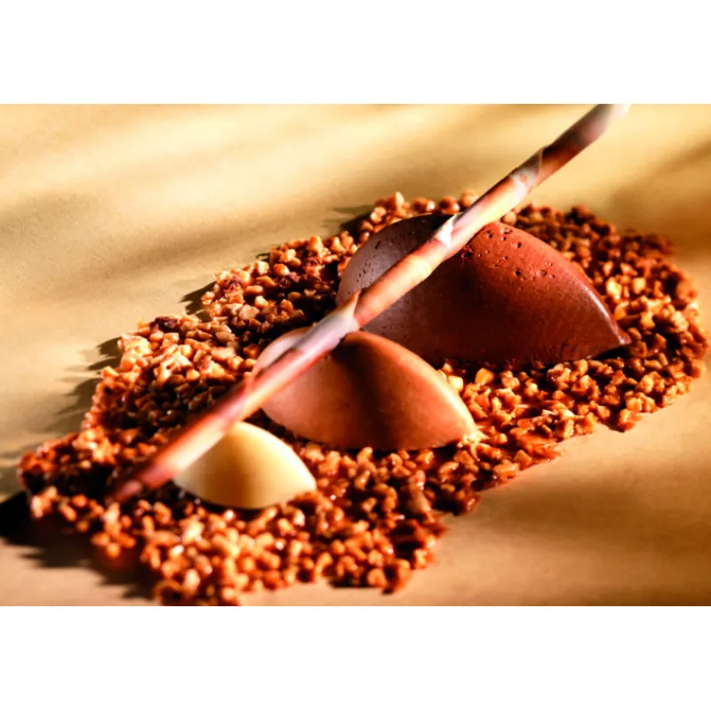 Cerf Dellier Flexipan 60x40 plaque de 100 petites quenelles 4,4x2,2x1,7 cm