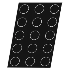 Cerf Dellier Flexipan 60x40 plaque de 48 quichettes tartelettes unies 4,8 cm