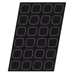 Cerf Dellier Flexipan 60x40 plaque de 24 tartelettes carrées cannelées 7,8 cm