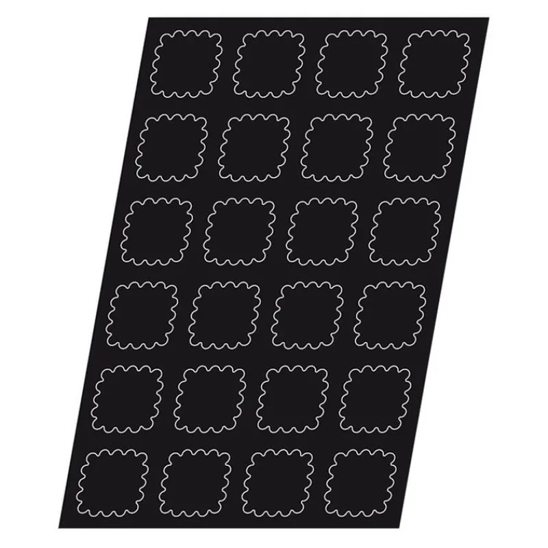 Cerf Dellier Flexipan 60x40 plaque de 24 tartelettes carrées cannelées 7,8 cm