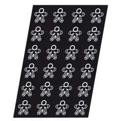 Cerf Dellier Flexipan 60x40 plaque de24 bonhommes épic 7x6,5 cm