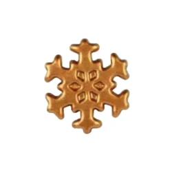 Cerf Dellier Flocon de neige bronze en Chocolat Blanc (x132)