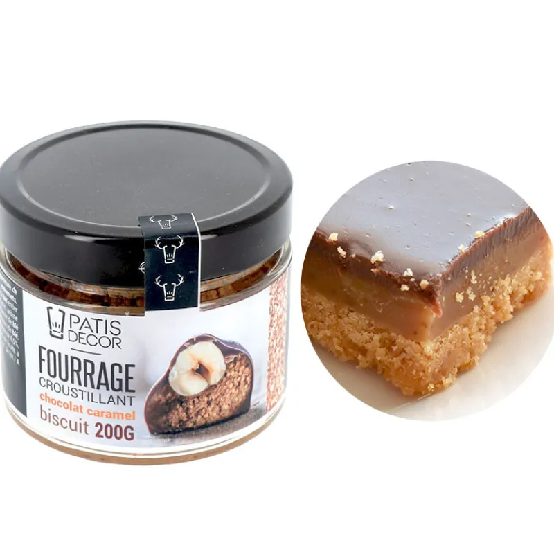 Cerf Dellier Fourrage chocolat caramel aux éclats de biscuits 200 g