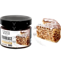 Cerf Dellier Fourrage croustillant cacao-noisette & gaufrette - 300 g