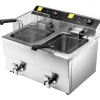 Cerf Dellier Friteuse électrique cuve emboutie 2 x 8 litres