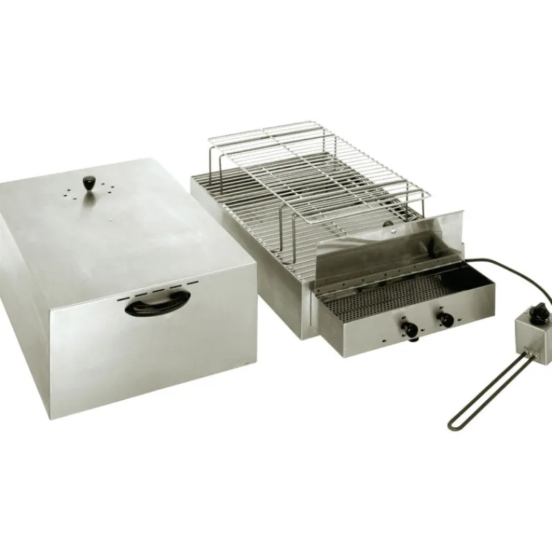 Cerf Dellier Fumoir inox 2 étages pour fumage à froid 71,5 x 41,5 x 36 cm