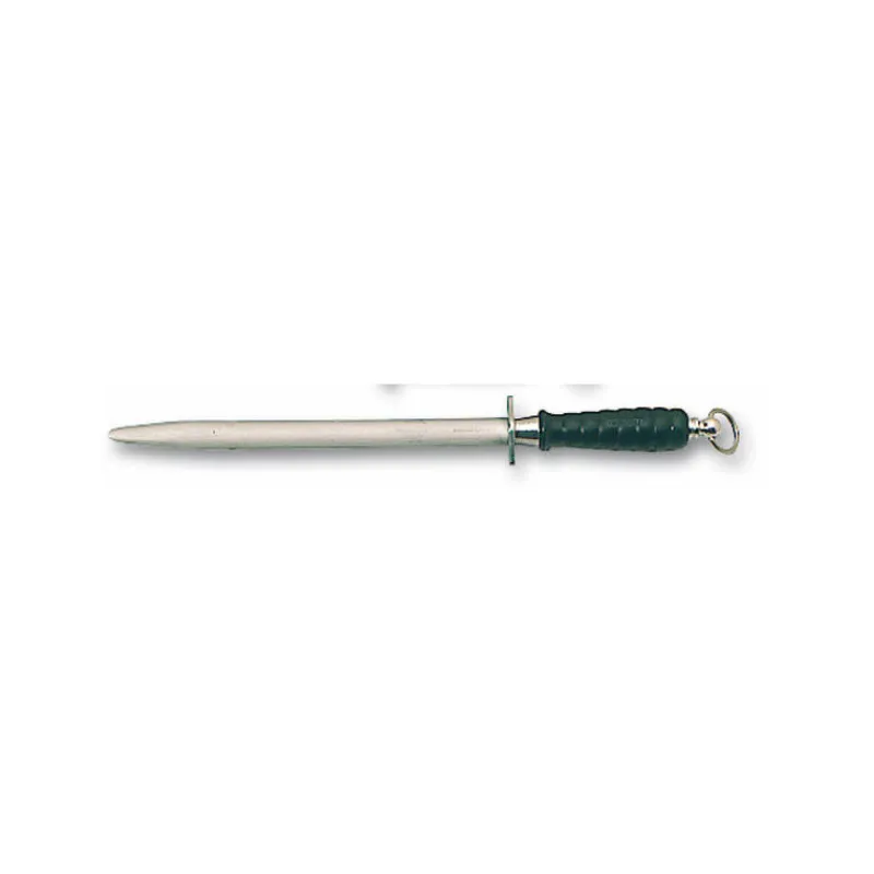 Cerf Dellier Fusil à aiguiser de boucher mèche ovale taillage fin 30 cm