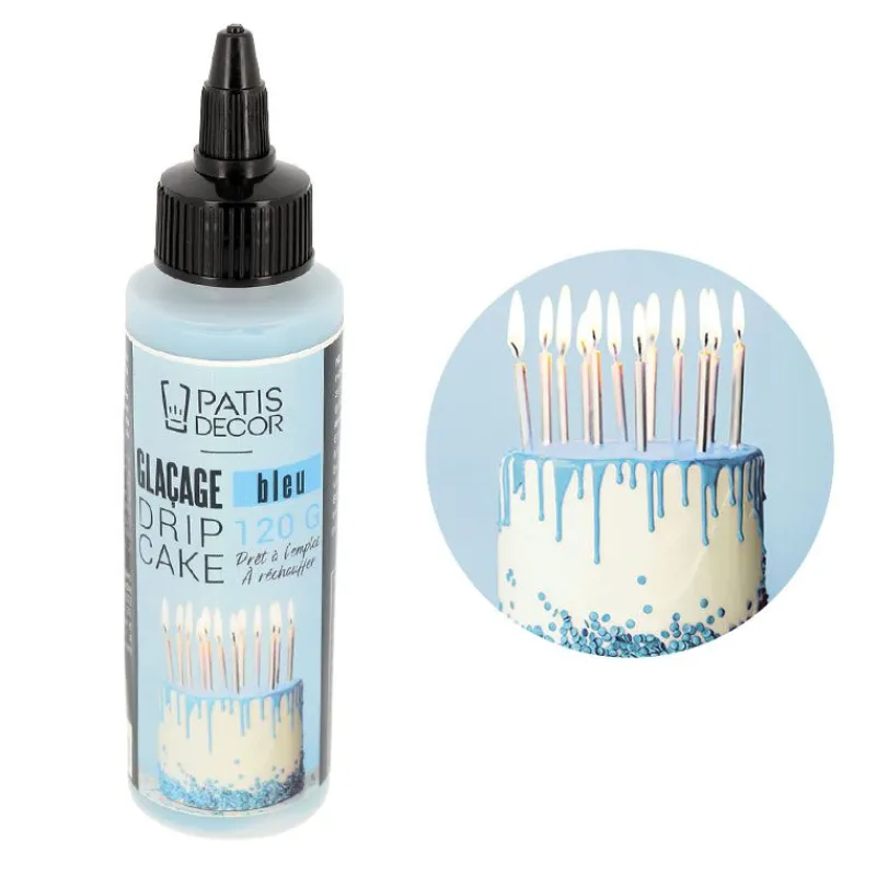 Cerf Dellier Glaçage pour drip cake bleu 120 g