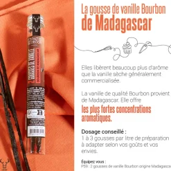 Cerf Dellier Gousse de Vanille Bourbon Madagascar (x2)