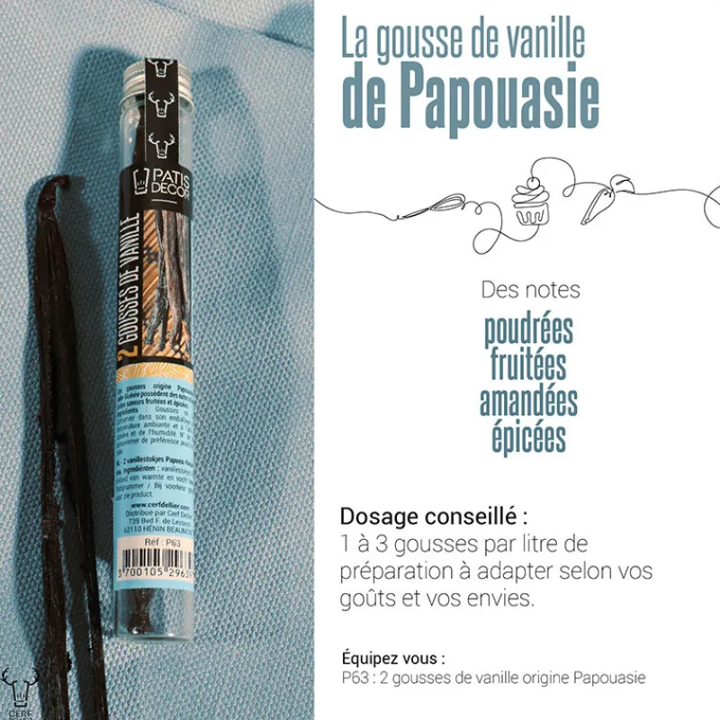 Cerf Dellier Gousse de Vanille Papouasie (x2)