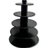 Cerf Dellier Grand présentoir cupcakes noir rond - hauteur 55 cm